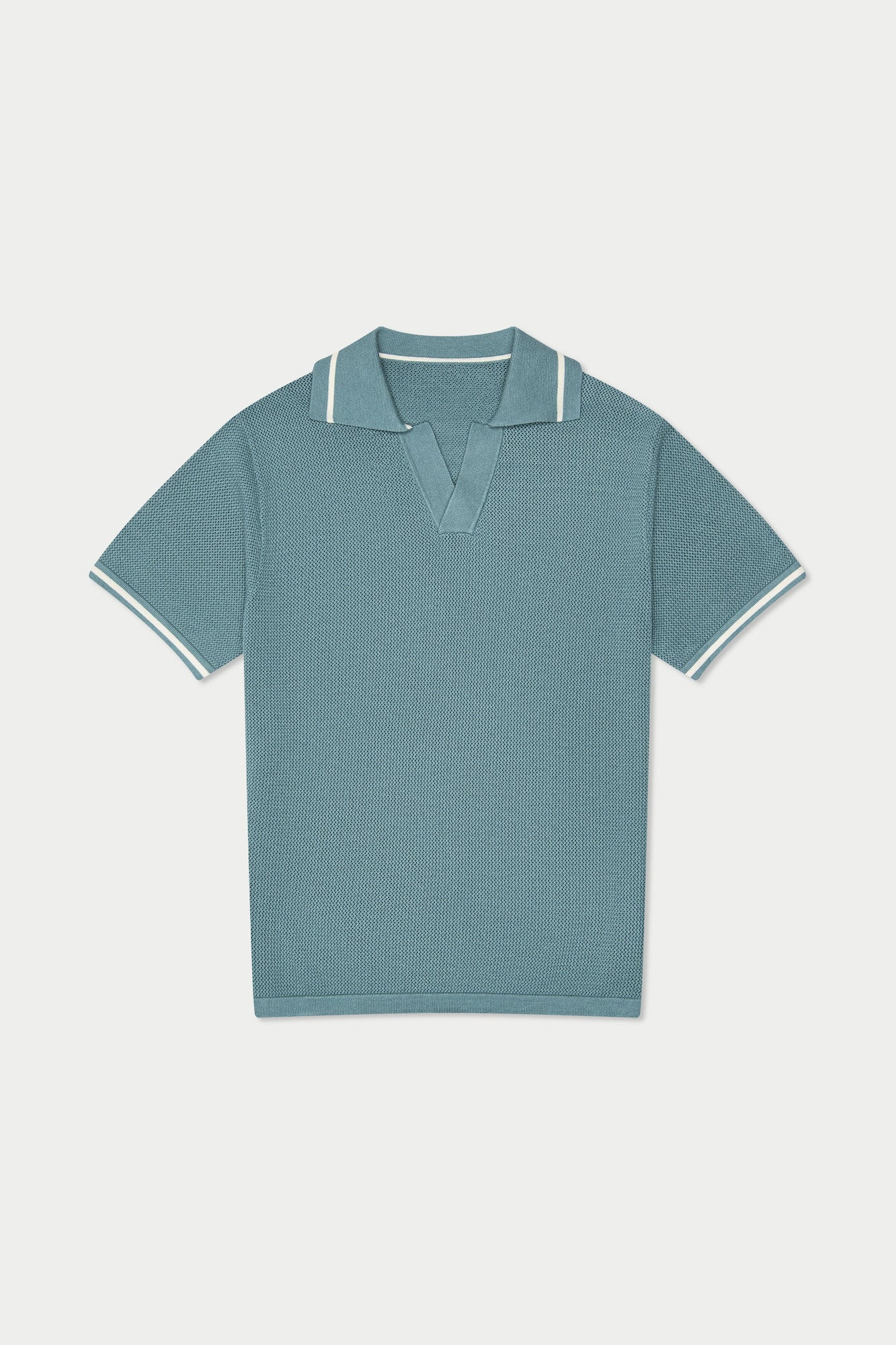 Mint Crochet Polo | Blue