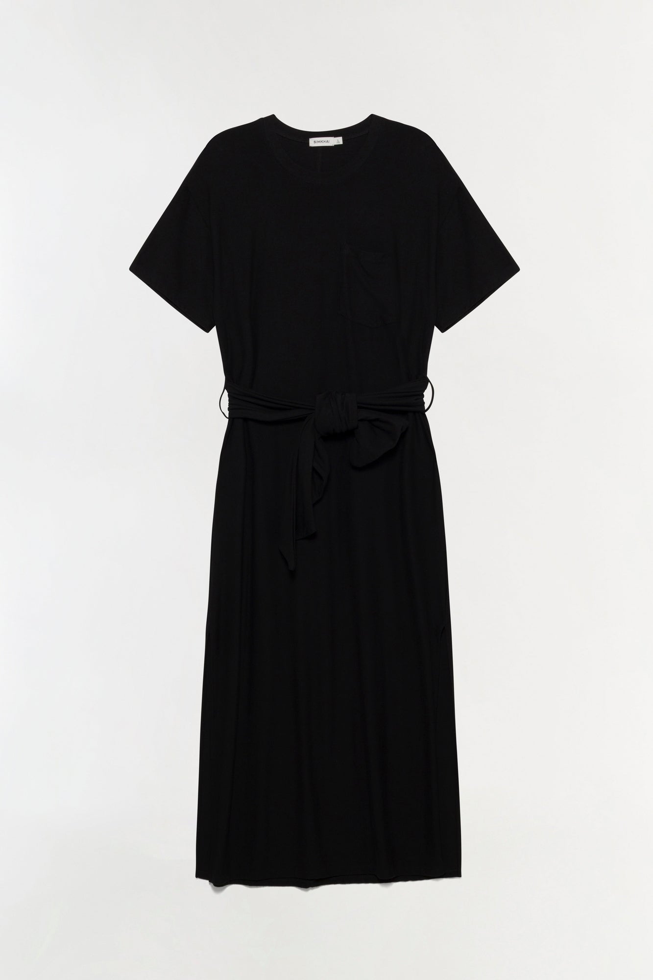 black t shirt dress with belt Always There For You T-Shirt Dress In Black M / Black