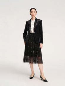 Velvet Blazer | Black
