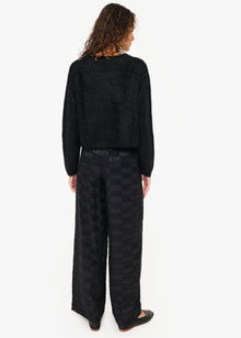 Medina Burnout Wide Leg Pant | Black