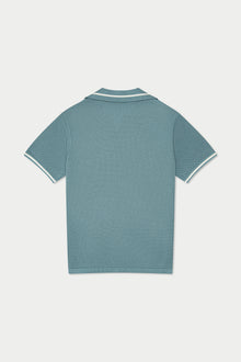 Mint Crochet Polo | Blue