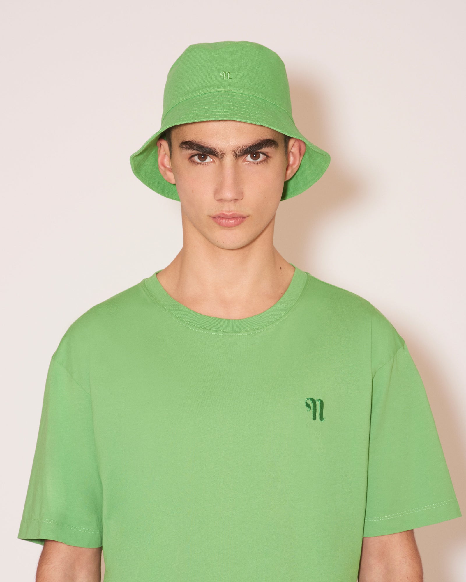 Caran Cotton-Canvas Bucket Hat | Green Ss22