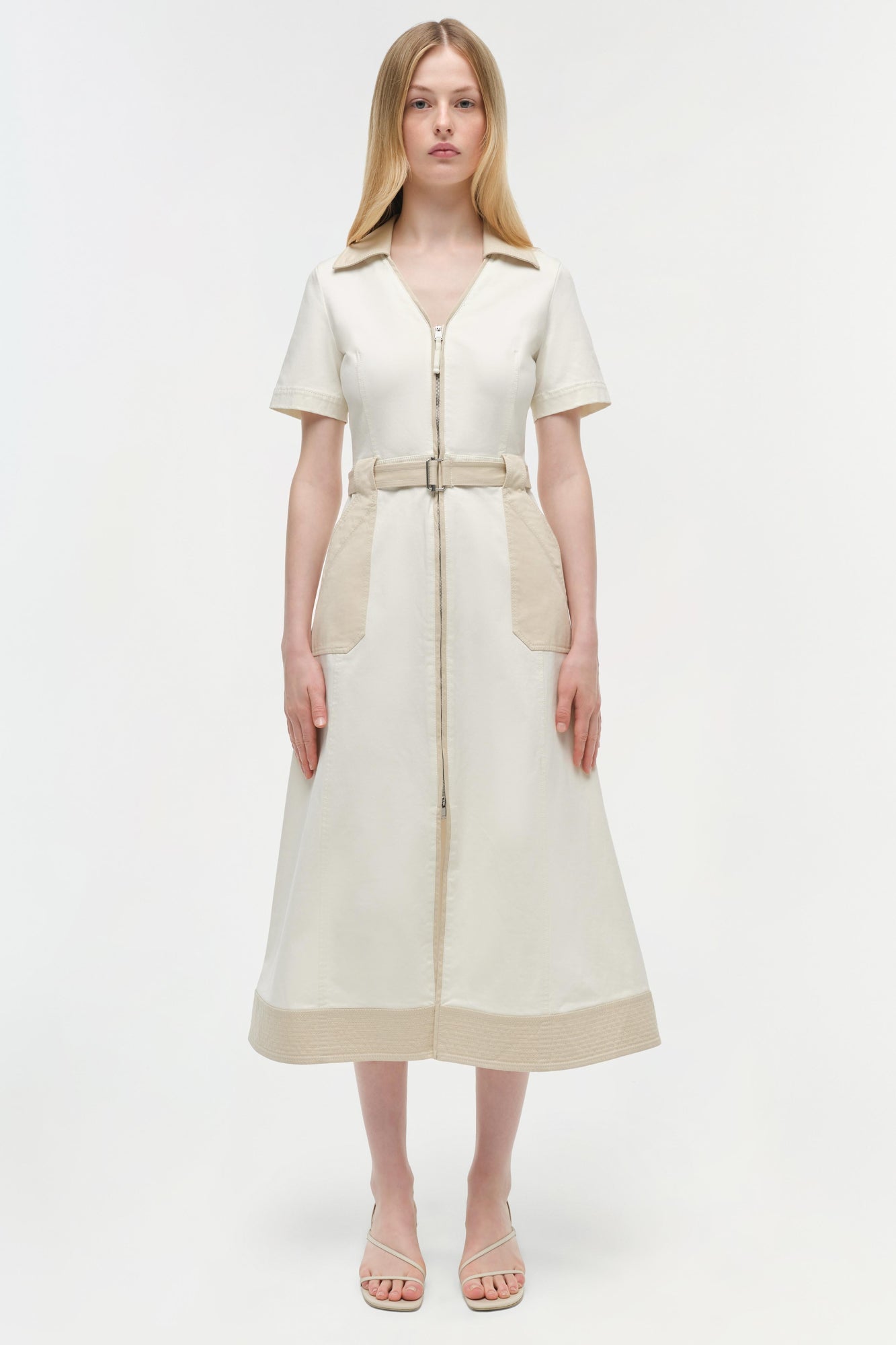 Womens | Hanover Cotton Midi Dress | Ivory Multi