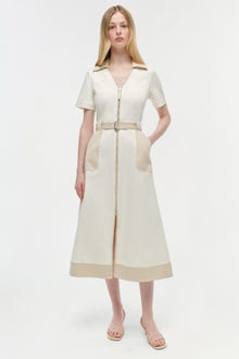 Womens | Hanover Cotton Midi Dress | Ivory Multi
