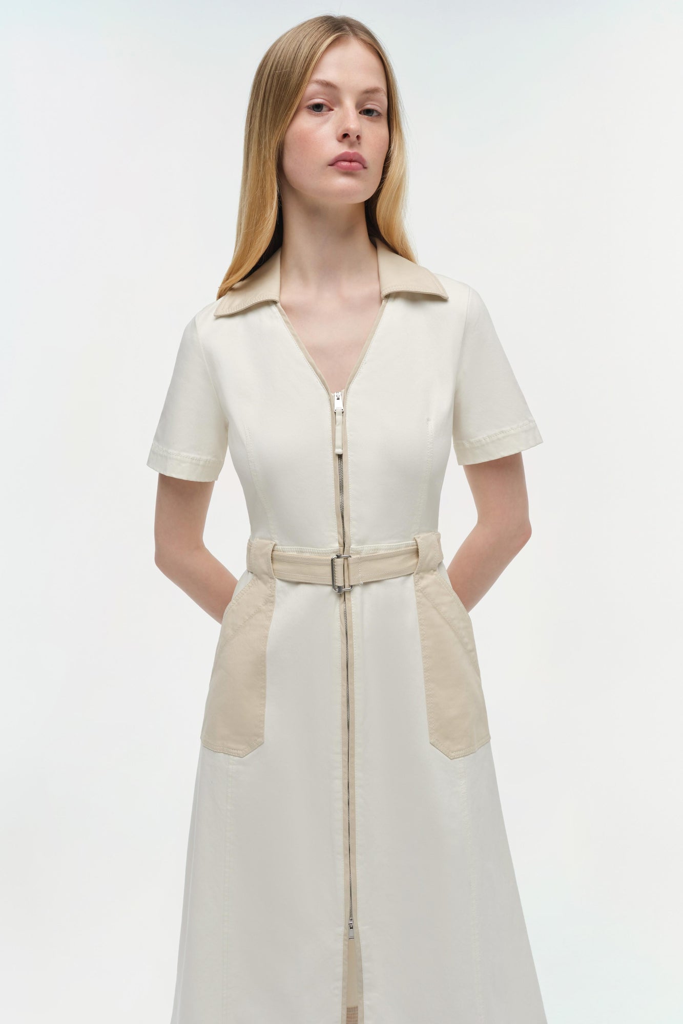 Womens | Hanover Cotton Midi Dress | Ivory Multi