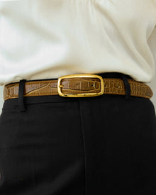 No. 19 Belt | Tuscan Croc/Gold