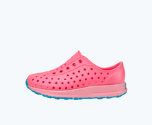 Side view of a Native Shoes Kids Robbie Kids | Floyd Pink/ Princess Pink/ Pacific Speckle Rubber Footwear