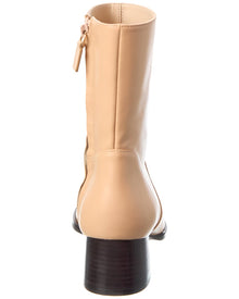 Stuart Weitzman | Womens | Nola Zip Leather Bootie | Beige