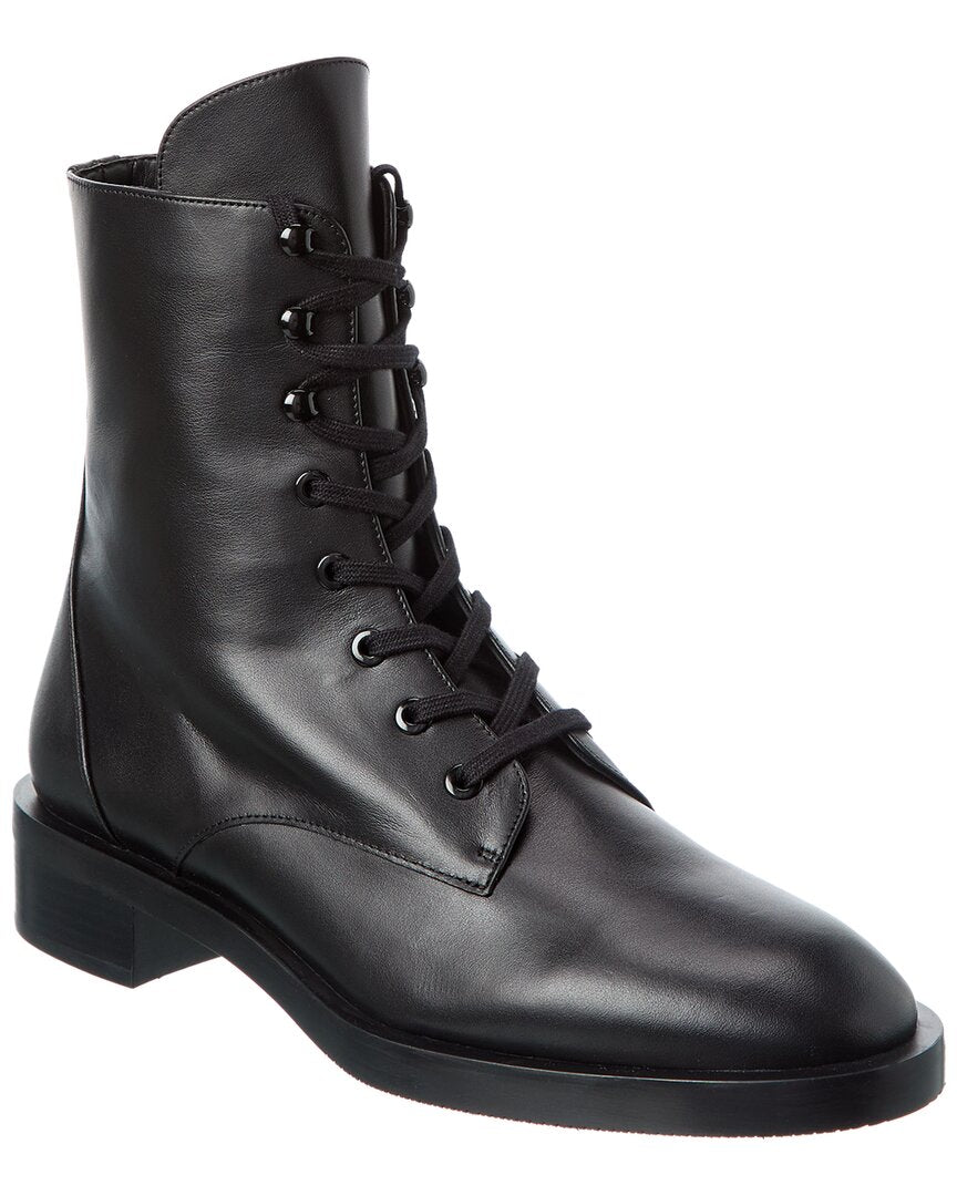 Stuart Weitzman | Womens | Sondra Sleek Leather Bootie | Black