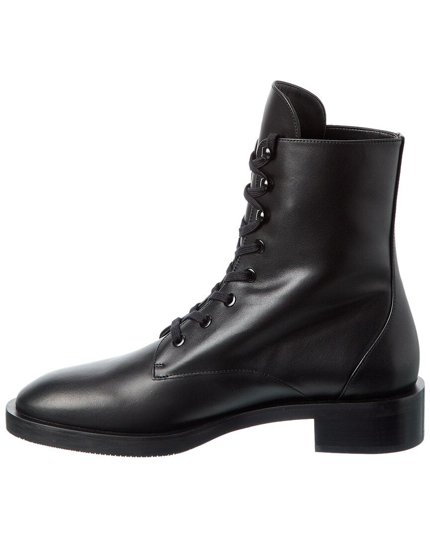 Stuart Weitzman | Womens | Sondra Sleek Leather Bootie | Black