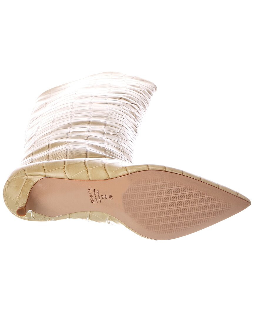 Gilt | SCHUTZ | Womens | Maryana Lo Leather Boot | Beige | 260