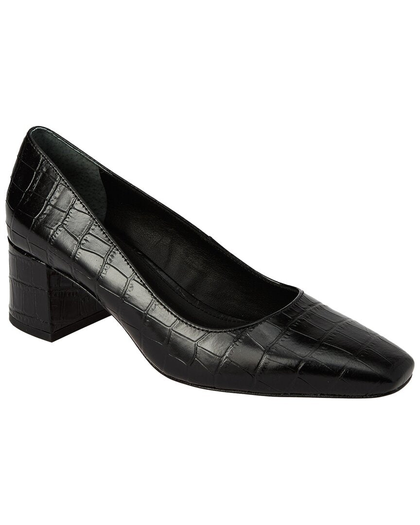 J.McLaughlin | Womens | Feodora Leather Block Heel | Black