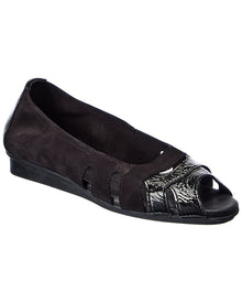 Arche | Womens | Ninova Leather Flat | Black