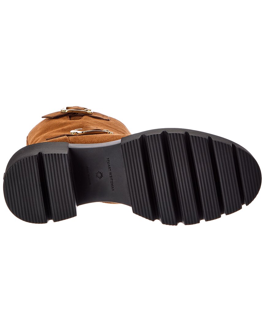 Stuart Weitzman | Womens | Soho Moto Suede Bootie | Coffee