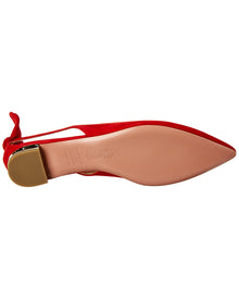 Aquazzura | Womens | Deneuve Suede Flat | Red