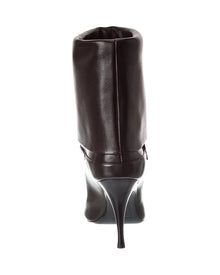 Saint Laurent | Womens | Vicky 90 Leather Bootie | Brown