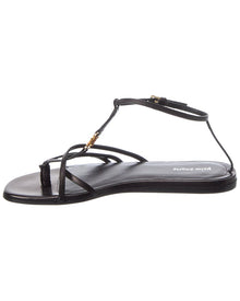 Palm Angels | Womens | Lategram Leather Sandal | Black