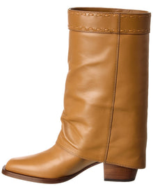 FENDI | Womens | FF Leather Boot | Beige