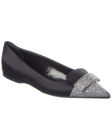 Sergio Rossi | Womens | SR1 Satin Flat | Black
