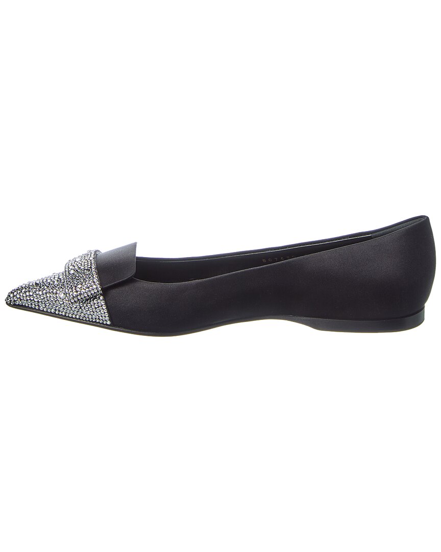 Sergio Rossi | Womens | SR1 Satin Flat | Black