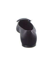 Sergio Rossi | Womens | SR1 Satin Flat | Black
