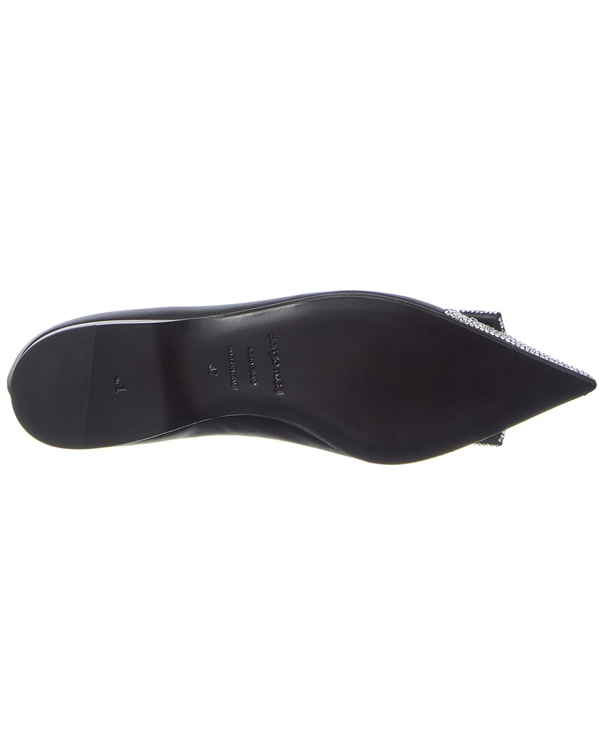 Sergio Rossi | Womens | SR1 Satin Flat | Black