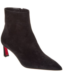 Christian Louboutin | Womens | Condora 85 Suede Bootie | Black