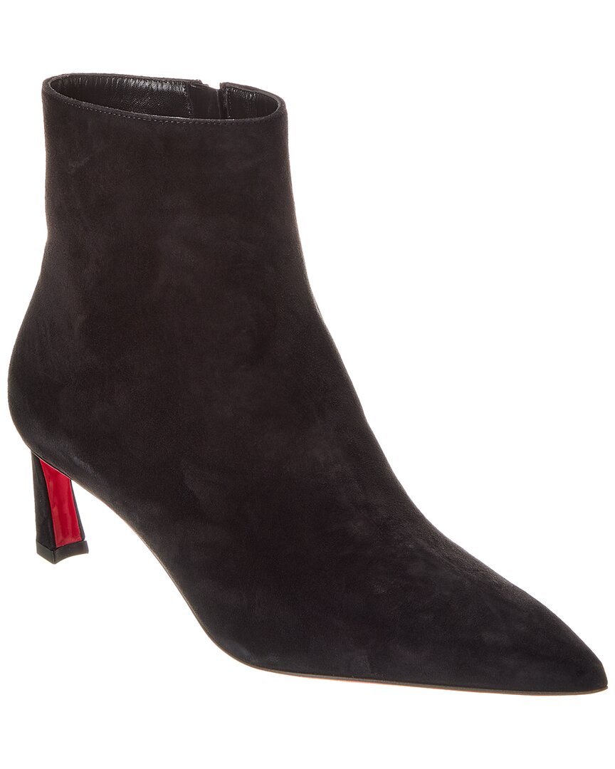 Christian Louboutin | Womens | Condora 85 Suede Bootie | Black