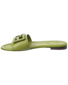 FENDI | Womens | Baguette Leather Flat Sandal - I | Green