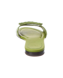 FENDI | Womens | Baguette Leather Flat Sandal - I | Green