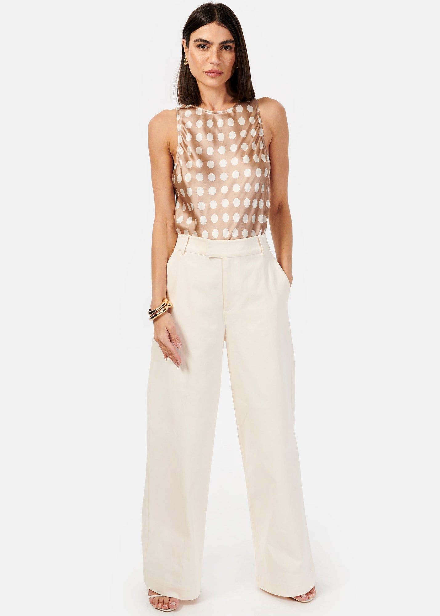 Anais Bull Denim Pant | Macadamia