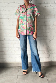Hemant & Nandita | Cotton Printed Shirt | Green Multi