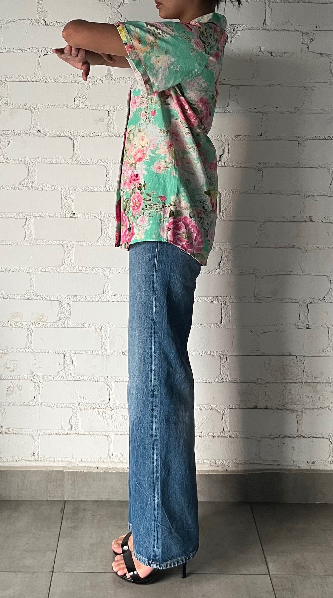 Hemant & Nandita | Cotton Printed Shirt | Green Multi