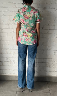 Hemant & Nandita | Cotton Printed Shirt | Green Multi