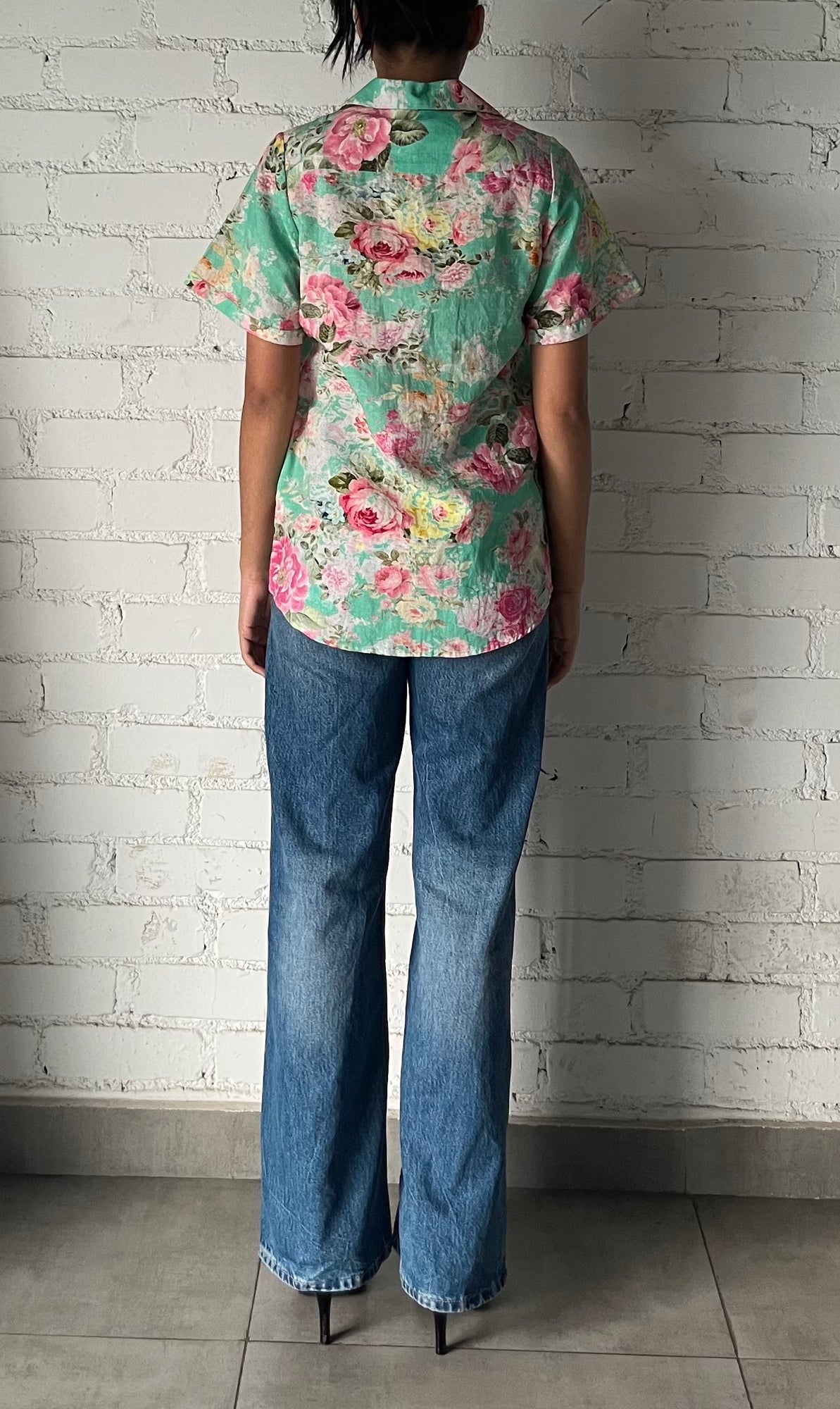 Hemant & Nandita | Cotton Printed Shirt | Green Multi