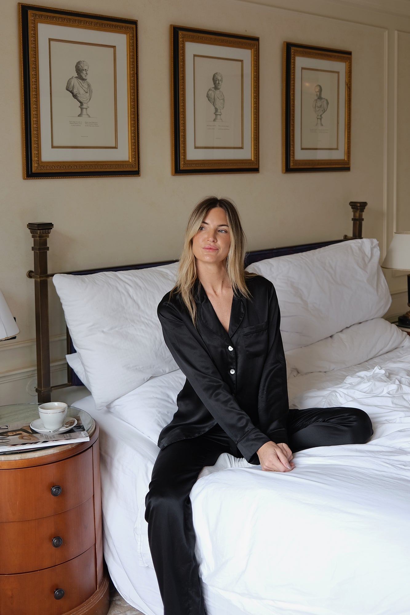 Ginia Gift Set- Fine Finish Pajama | Black