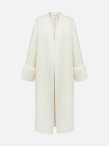 Cashmere Coat | White