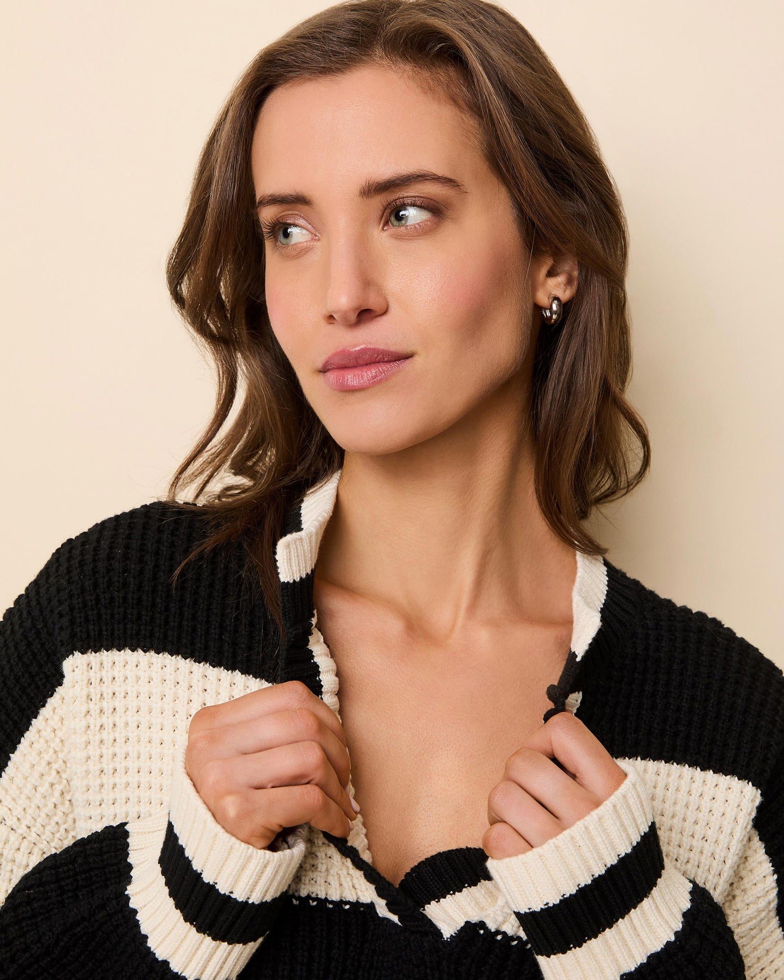 Women | Cass Pullover | Brule/Noir Stripe