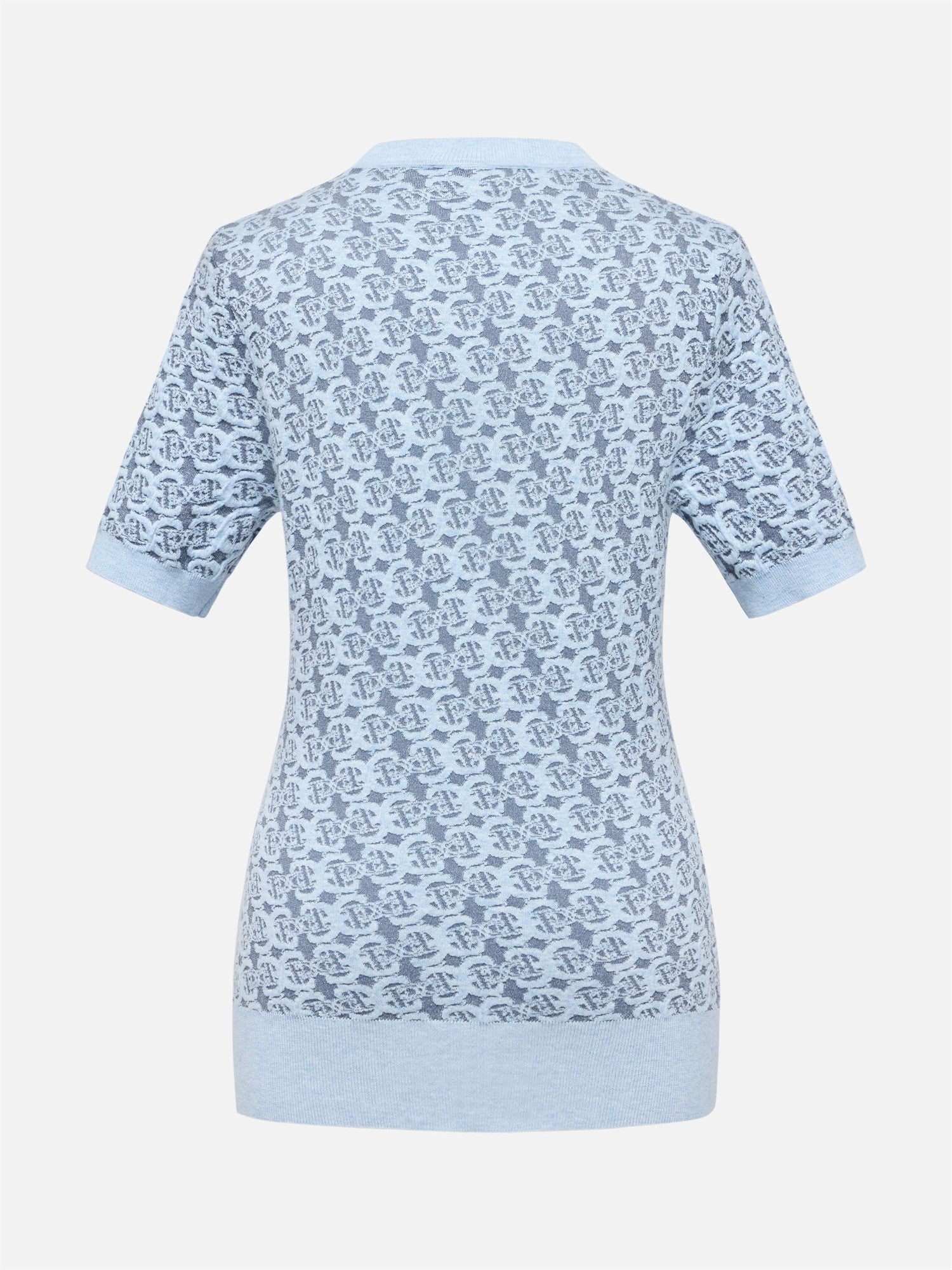 Geometric Textured Knit Sweater | Blue