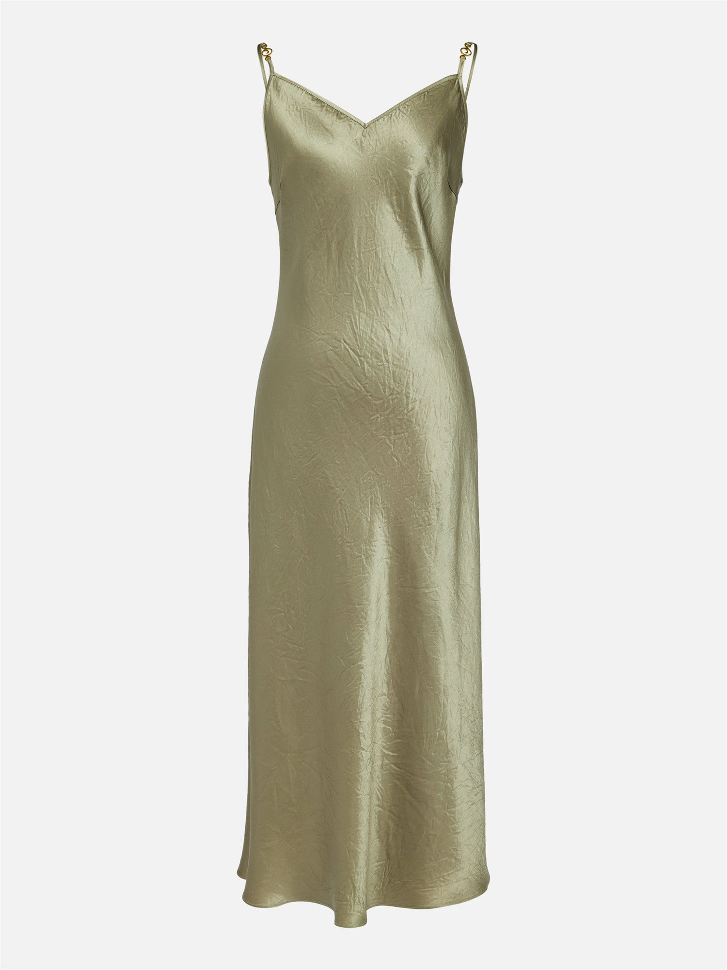 Acetate Slip Dress | Green