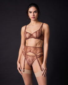 Romy Suspender Belt | Pecan