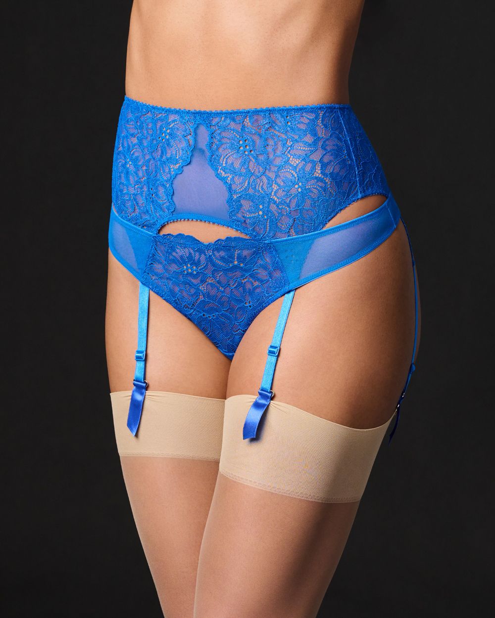 Lexi Suspender Belt | Lapis