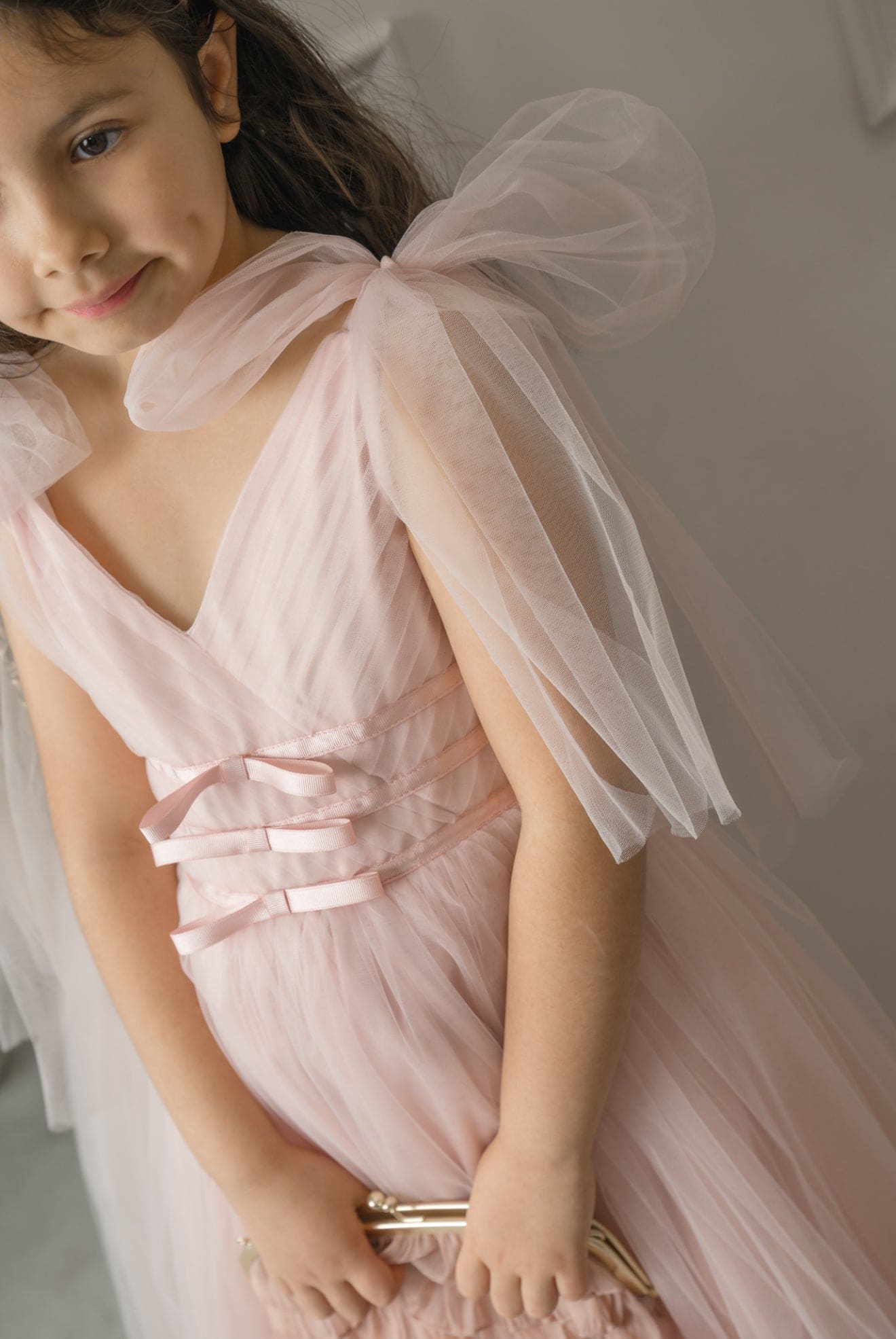 Girls | Camila Tulle Gown | Light Pink