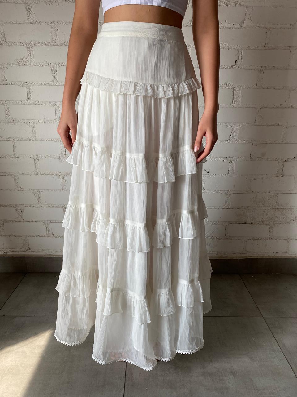 Hemant & Nandita | Long Skirt | White