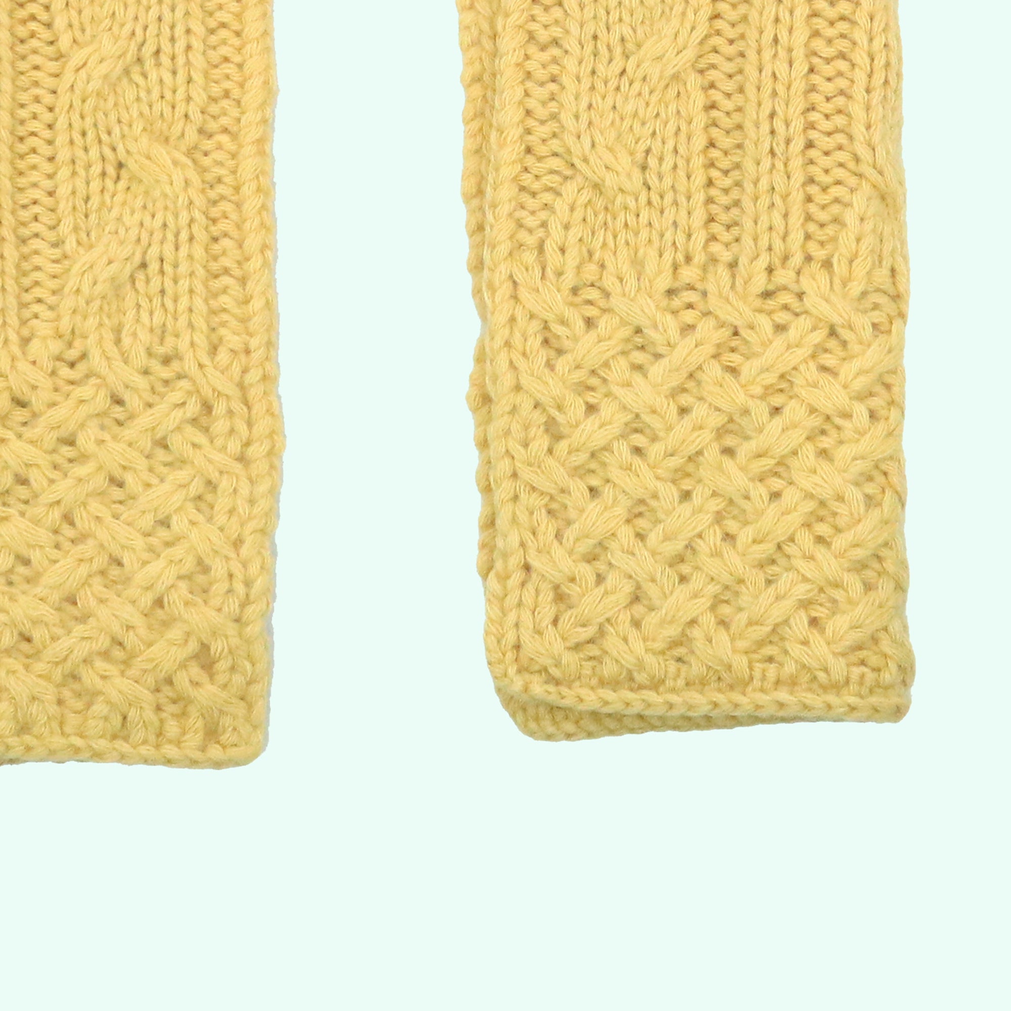 Womens | Chunky Scarf In Cable Design | Honey Mustard