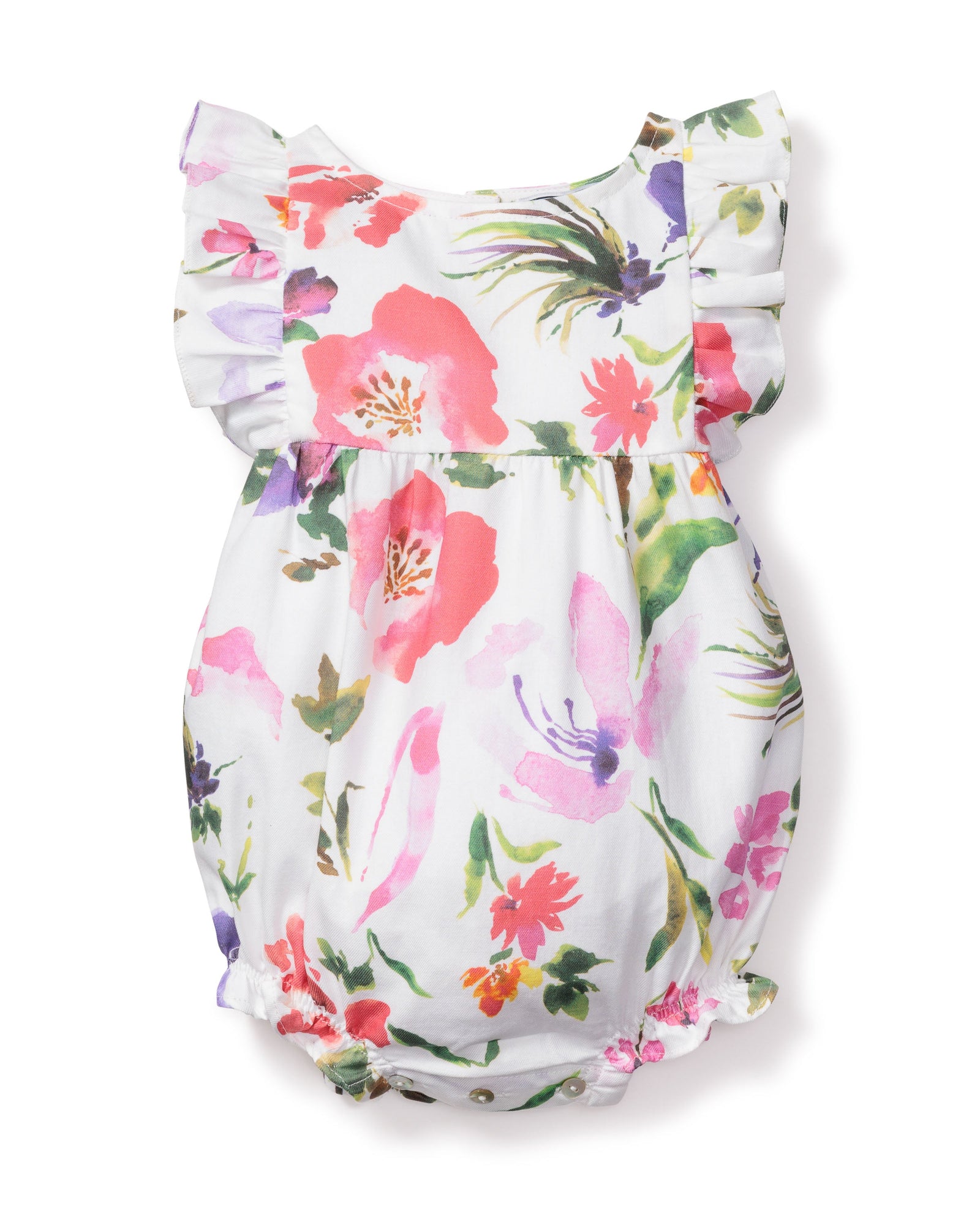 Baby's Twill Ruffled Romper | Gardens of Giverny