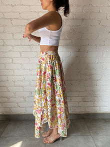 Hemant & Nandita | Preet Floral Print Long Skirt | Off-White