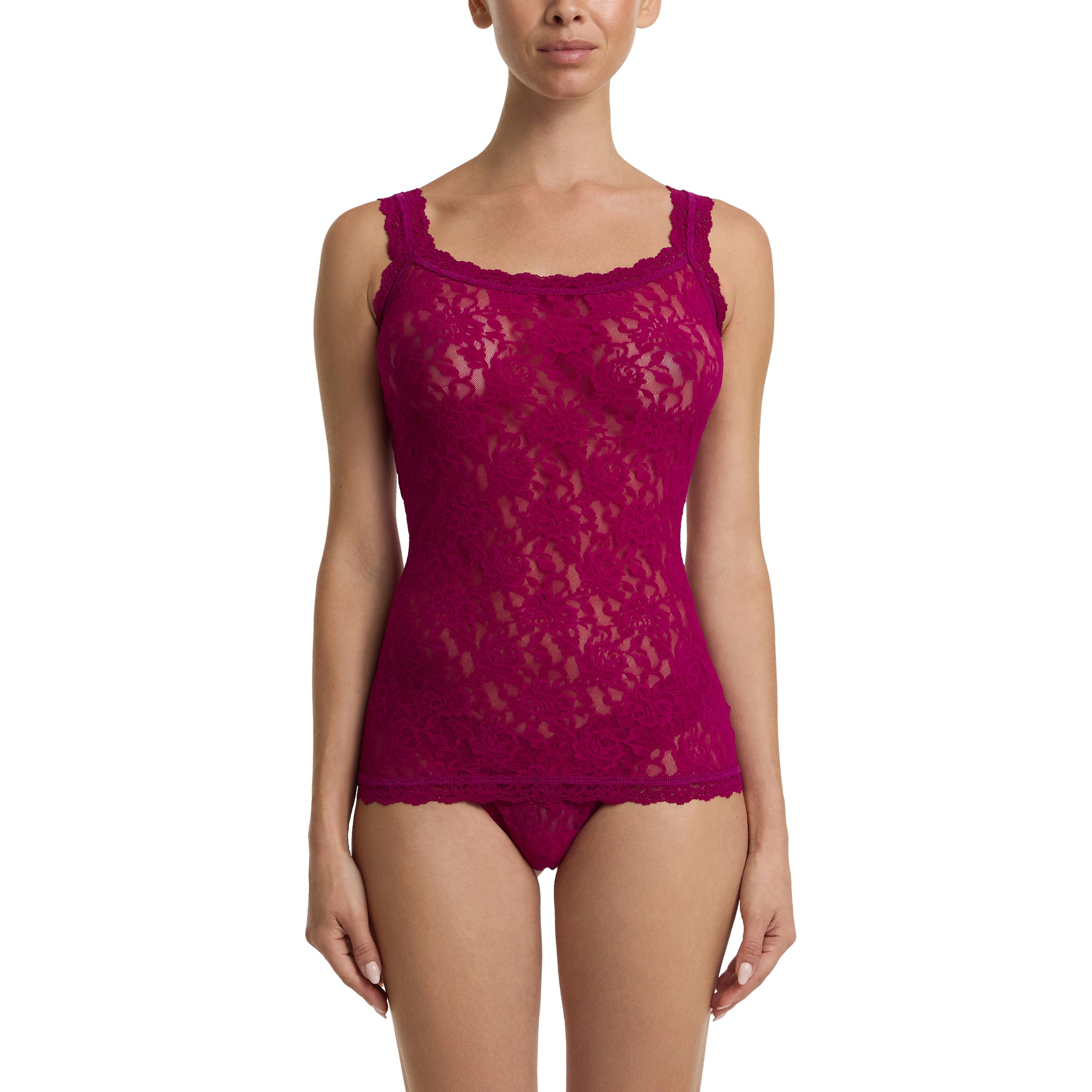 Signature Lace Unlined Camisole | From The Vine (Red)
