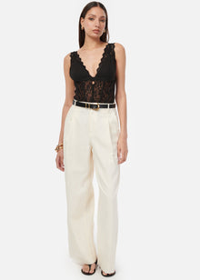 Cadiz Wide Leg Pant | Ceramic