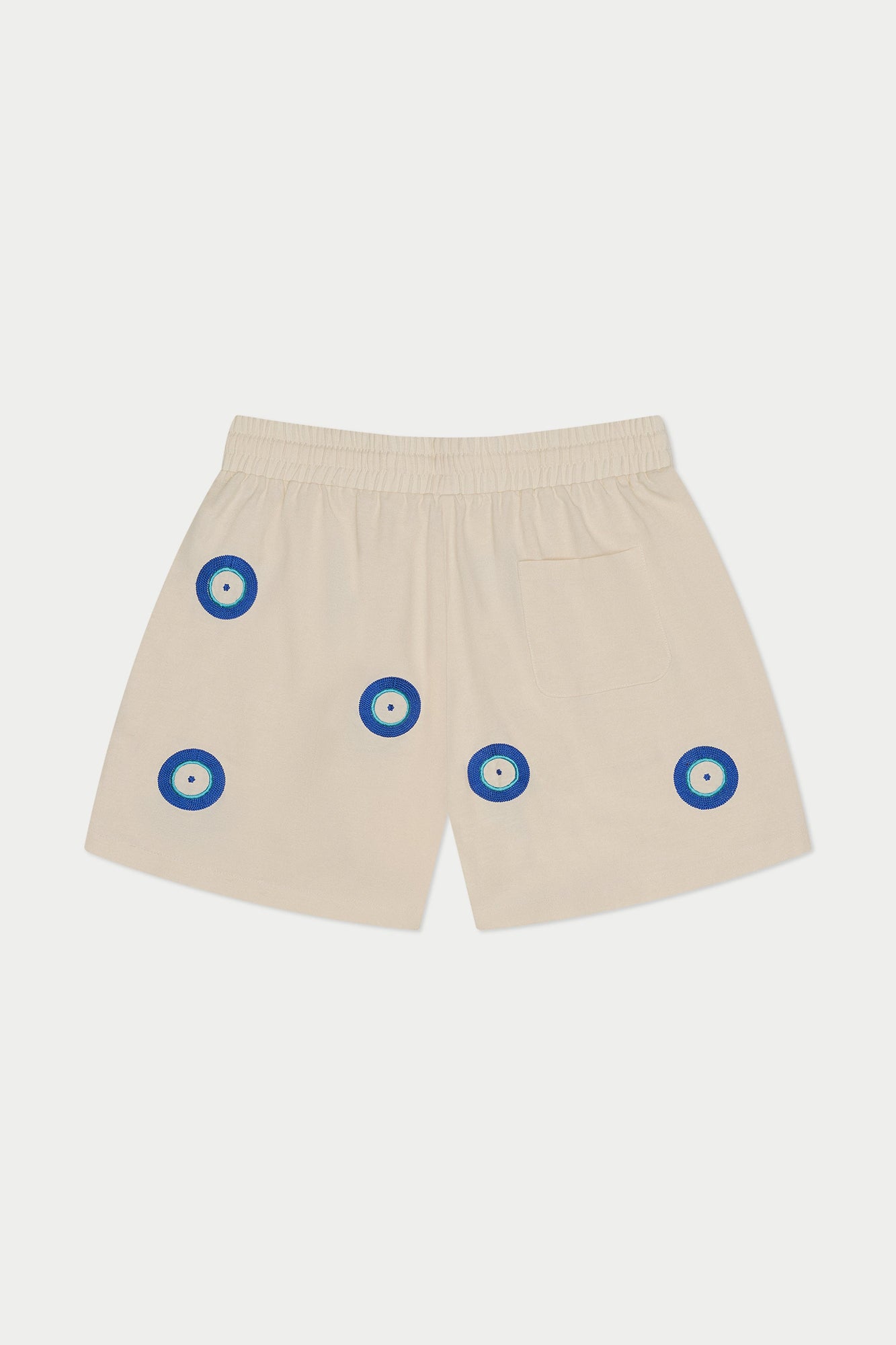 Evil Eye Linen Short | Beige